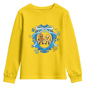 Funny Hanukkah Youth Sweatshirt Challah And Latke Cute Food Lover Gift TS12 Daisy Print Your Wear