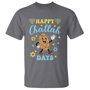 Funny Hanukkah Food Lover Gift T Shirt Happy Challah Days TS12 Charcoal Print Your Wear