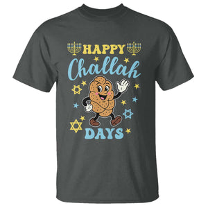 Funny Hanukkah Food Lover Gift T Shirt Happy Challah Days TS12 Dark Heather Print Your Wear