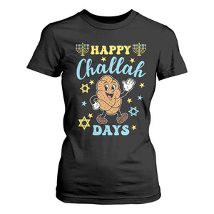 Funny Hanukkah Food Lover Gift T Shirt For Women Happy Challah Days TS12 Black Print Your Wear