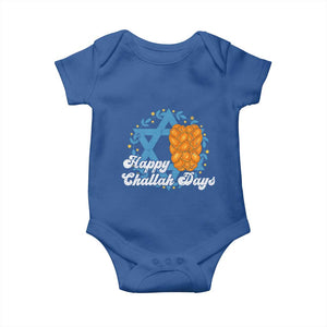 Hanukkah Challah Baby Onesie Happy Challah Days Star Of David Gift TS12 Royal Blue Print Your Wear