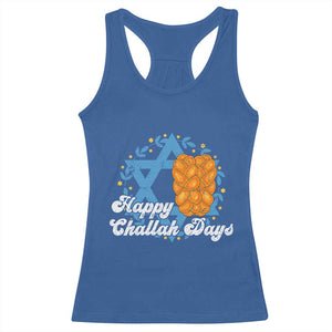 Hanukkah Challah Racerback Tank Top Happy Challah Days Star Of David Gift TS12 Royal Blue Print Your Wear