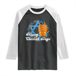 Hanukkah Challah Raglan Shirt Happy Challah Days Star Of David Gift TS12 Black White Print Your Wear