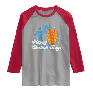 Hanukkah Challah Raglan Shirt Happy Challah Days Star Of David Gift TS12 Sport Gray Red Print Your Wear