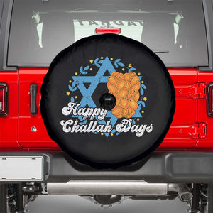 Hanukkah Challah Spare Tire Cover Happy Challah Days Star Of David Gift TS12 Black Print Your Wear