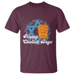 Hanukkah Challah T Shirt Happy Challah Days Star Of David Gift TS12 Maroon Print Your Wear