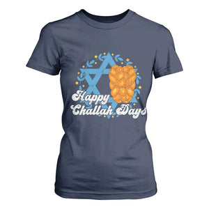 Hanukkah Challah T Shirt For Women Happy Challah Days Star Of David Gift TS12 Navy Print Your Wear