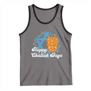 Hanukkah Challah Tank Top Happy Challah Days Star Of David Gift TS12 Deep Heather Black Print Your Wear