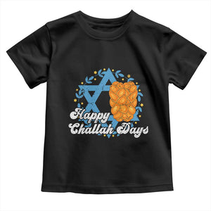 Hanukkah Challah Toddler T Shirt Happy Challah Days Star Of David Gift TS12 Black Print Your Wear