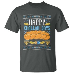 Happy Challah Days T Shirt Ugly Hanukkah Food Lover Gift TS12 Dark Heather Print Your Wear