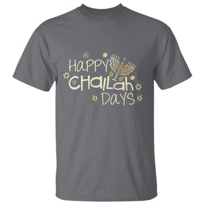 Funny Hanukkah Festival Of Lights T Shirt Happy Challah Days TS12 Charcoal Print Your Wear