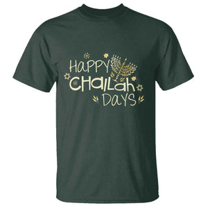 Funny Hanukkah Festival Of Lights T Shirt Happy Challah Days TS12 Dark Forest Green Print Your Wear