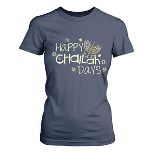 Funny Hanukkah Festival Of Lights T Shirt For Women Happy Challah Days TS12 Navy Print Your Wear