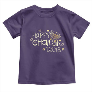 Funny Hanukkah Festival Of Lights Toddler T Shirt Happy Challah Days TS12 Purple Print Your Wear