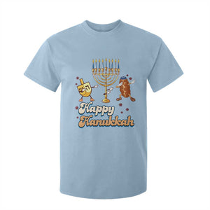 Funny Hanukkah T Shirt For Kid Dab Dreidel Menorah Challah Gift TS12 Light Blue Print Your Wear