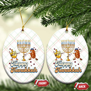 Funny Hanukkah Ceramic Ornament Dab Dreidel Menorah Challah Gift TS12 Print Your Wear