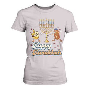 Funny Hanukkah T Shirt For Women Dab Dreidel Menorah Challah Gift TS12 Ice Gray Print Your Wear