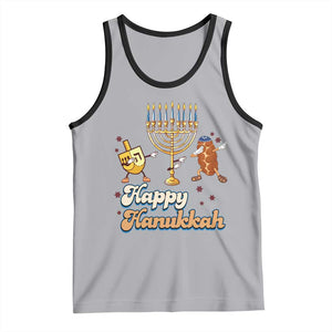 Funny Hanukkah Tank Top Dab Dreidel Menorah Challah Gift TS12 Athletic Heather Black Print Your Wear