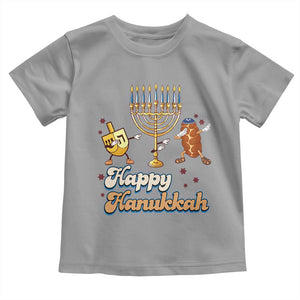 Funny Hanukkah Toddler T Shirt Dab Dreidel Menorah Challah Gift TS12 Sport Gray Print Your Wear