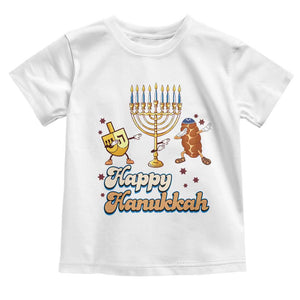 Funny Hanukkah Toddler T Shirt Dab Dreidel Menorah Challah Gift TS12 White Print Your Wear