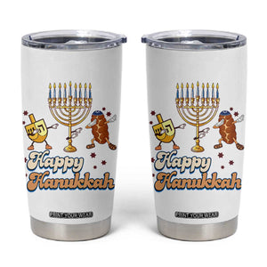 Funny Hanukkah Tumbler Cup Dab Dreidel Menorah Challah Gift TS12 White Print Your Wear