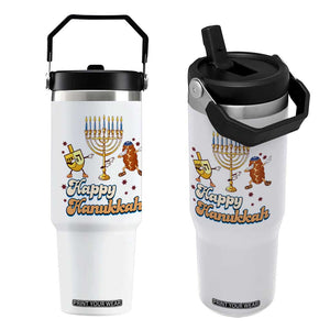 Funny Hanukkah Flip Straw Tumbler Dab Dreidel Menorah Challah Gift TS12 One Size: 30 oz White Print Your Wear