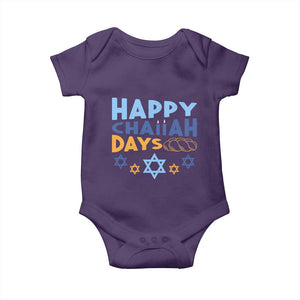 Happy Challah Days Baby Onesie Hanukkah Holiday Gift TS12 Purple Print Your Wear