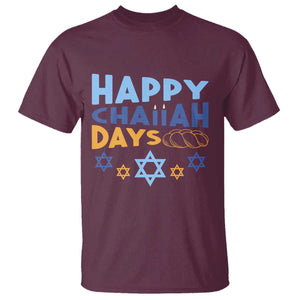 Happy Challah Days T Shirt Hanukkah Holiday Gift TS12 Maroon Print Your Wear