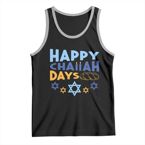 Happy Challah Days Tank Top Hanukkah Holiday Gift TS12 Black Athletic Heather Print Your Wear