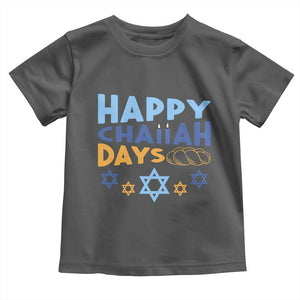 Happy Challah Days Toddler T Shirt Hanukkah Holiday Gift TS12 Dark Heather Print Your Wear