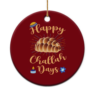Funny Hanukkah Happy Challah Days Ceramic Ornament Jewish Gift TS12 1pc Red Print Your Wear