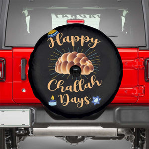Funny Hanukkah Happy Challah Days Spare Tire Cover Jewish Gift TS12 Black Print Your Wear