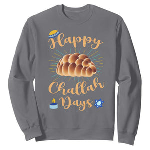 Funny Hanukkah Happy Challah Days Sweatshirt Jewish Gift TS12 Charcoal Print Your Wear
