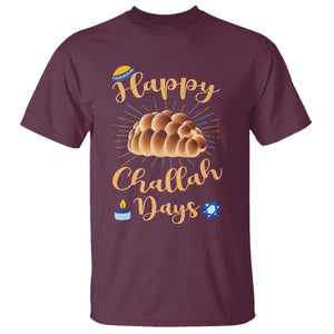 Funny Hanukkah Happy Challah Days T Shirt Jewish Gift TS12 Maroon Print Your Wear