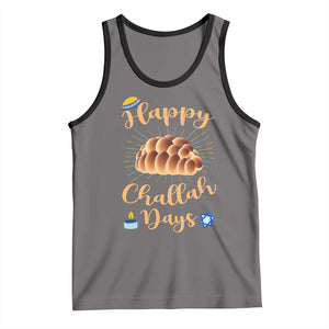 Funny Hanukkah Happy Challah Days Tank Top Jewish Gift TS12 Deep Heather Black Print Your Wear