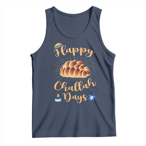 Funny Hanukkah Happy Challah Days Tank Top Jewish Gift TS12 Navy Print Your Wear