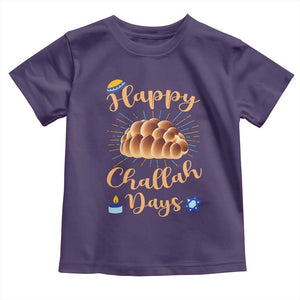 Funny Hanukkah Happy Challah Days Toddler T Shirt Jewish Gift TS12 Purple Print Your Wear