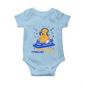 Hanukkah DJ Challah And Dreidel Baby Onesie Funny Jewish Gift TS12 Light Blue Print Your Wear