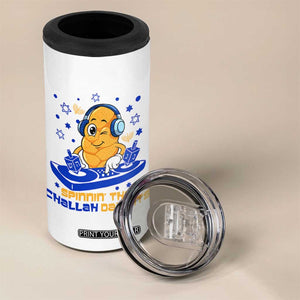 Hanukkah DJ Challah And Dreidel 4 in 1 Can Cooler Tumbler Funny Jewish Gift TS12 Print Your Wear
