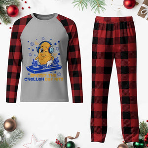 Hanukkah DJ Challah And Dreidel Plaid Pajama Set Funny Jewish Gift TS12 Buffalo Plaid Print Your Wear