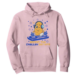 Hanukkah DJ Challah And Dreidel Hoodie Funny Jewish Gift TS12 Light Pink Print Your Wear