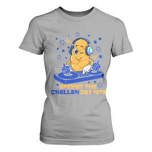 Hanukkah DJ Challah And Dreidel T Shirt For Women Funny Jewish Gift TS12 Sport Gray Print Your Wear
