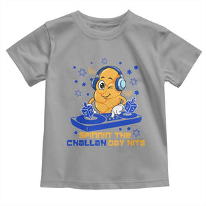 Hanukkah DJ Challah And Dreidel Toddler T Shirt Funny Jewish Gift TS12 Sport Gray Print Your Wear