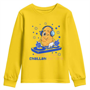 Hanukkah DJ Challah And Dreidel Youth Sweatshirt Funny Jewish Gift TS12 Daisy Print Your Wear