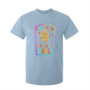 Funny Hanukkah Challah At Ya Girl T Shirt For Kid Jewish Chanukah Bread Gift TS12 Light Blue Print Your Wear