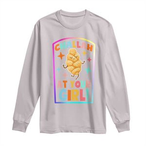 Funny Hanukkah Challah At Ya Girl Long Sleeve Shirt Jewish Chanukah Bread Gift TS12 Ice Gray Print Your Wear