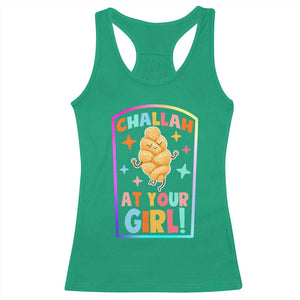 Funny Hanukkah Challah At Ya Girl Racerback Tank Top Jewish Chanukah Bread Gift TS12 Irish Green Print Your Wear