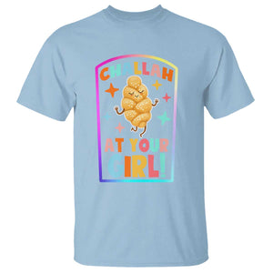 Funny Hanukkah Challah At Ya Girl T Shirt Jewish Chanukah Bread Gift TS12 Light Blue Print Your Wear
