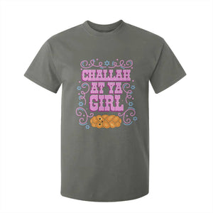 Funny Jewish Holiday T Shirt For Kid Challah At Ya Girl Gift TS12 Military Green Print Your Wear