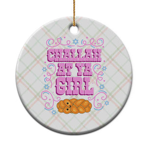 Funny Jewish Holiday Ceramic Ornament Challah At Ya Girl Gift TS12 1pc Christmas Plaid Print Your Wear